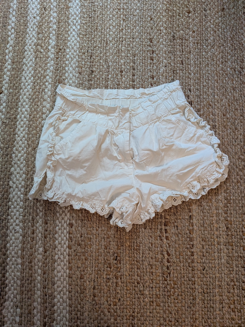 Sea NY White Lace-Trim Women’s Casual Shorts